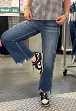Load image into Gallery viewer, High Rise Distressed Hem Wide Leg Petra Jeans
