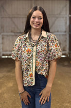 Load image into Gallery viewer, Diamond Floral Button Down Top **2 COLORS**
