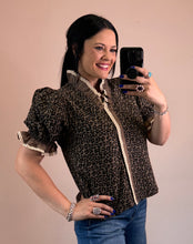 Load image into Gallery viewer, Leopard Puff Sleeve Top **2 COLORS** - PLUS
