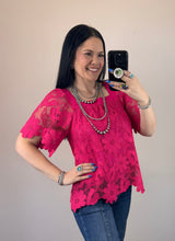 Load image into Gallery viewer, Floral Lace Square Neck Top **4 COLORS**

