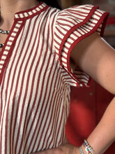 Load image into Gallery viewer, Stripe Flutter Sleeve Top **4 COLORS**
