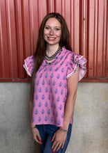 Load image into Gallery viewer, Pink Printed Top
