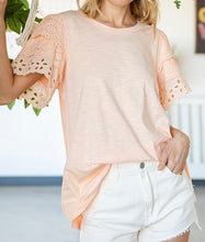Load image into Gallery viewer, Lace Sleeve Top **2 COLORS** - PLUS
