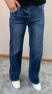 Straight Leg Risen Jeans