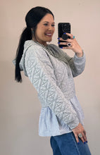 Load image into Gallery viewer, Textured Twofer Hoodie **2 COLORS**
