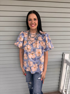 Flower Print Top **2 COLORS**