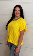 Load image into Gallery viewer, Ruffle Hem Short Sleeve Top ** 3 COLORS **
