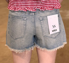 Load image into Gallery viewer, High Rise Studded Denim Mica Shorts
