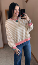 Load image into Gallery viewer, Striped Colorblock Top **3 COLOR**
