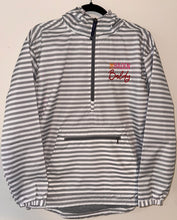 Load image into Gallery viewer, Grey Striped 1/4 Zip TBB Windbreaker
