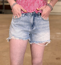 Load image into Gallery viewer, High Rise Studded Denim Mica Shorts
