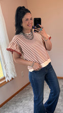 Load image into Gallery viewer, Striped Eyelet Trim Top ***2 COLORS**
