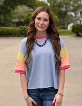 Load image into Gallery viewer, Waffle Weave Colorblock Top **PLUS**
