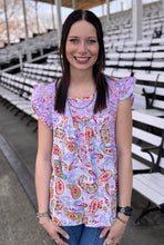Load image into Gallery viewer, Paisley Embroidered Yoke Top - PLUS
