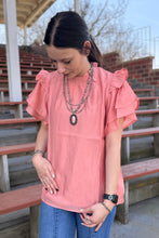 Load image into Gallery viewer, Salmon Mock Neck Top
