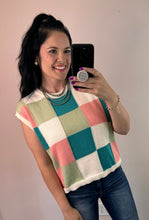 Load image into Gallery viewer, Multi Color Checkered Sweater Vest **2 COLORS**
