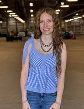 Load image into Gallery viewer, Gingham Bow Detail Top **2 COLORS**
