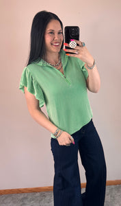 Urban Ribbed 1/4 Zip Top **2 COLORS**