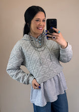 Load image into Gallery viewer, Textured Twofer Hoodie **2 COLORS**
