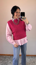 Load image into Gallery viewer, Knit Pointelle Sweater Vest **3 COLORS**

