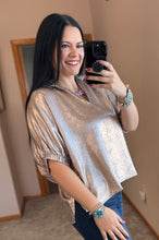 Load image into Gallery viewer, Metallic Dolman Sleeve Top **3 COLORS**
