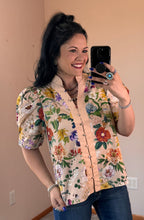 Load image into Gallery viewer, Floral Button Top **2 COLORS** - PLUS
