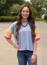 Load image into Gallery viewer, Waffle Weave Colorblock Top **PLUS**
