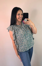 Load image into Gallery viewer, Teal Paisley Top - PLUS
