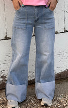 Load image into Gallery viewer, Large Cuffed Vibrant Jeans
