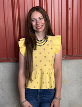 Load image into Gallery viewer, Polka Dot Knit Peplum Top

