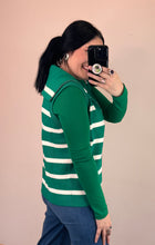 Load image into Gallery viewer, Striped 1/4 Zip Sweater Vest **3 COLORS** - PLUS
