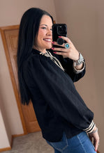 Load image into Gallery viewer, Black Textured 1/4 Zip
