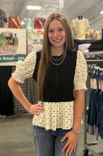 Load image into Gallery viewer, Sweater Polka Dot Detail Top ** 2 COLORS **
