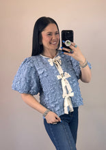 Load image into Gallery viewer, Textured Tie Front Top **4 COLORS**
