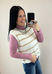 Striped Knit Sweater Vest **3 COLORS**