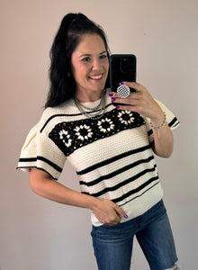 Granny Square Sweater Top