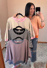 Load image into Gallery viewer, Striped Oversized Top **4 COLORS** - PLUS
