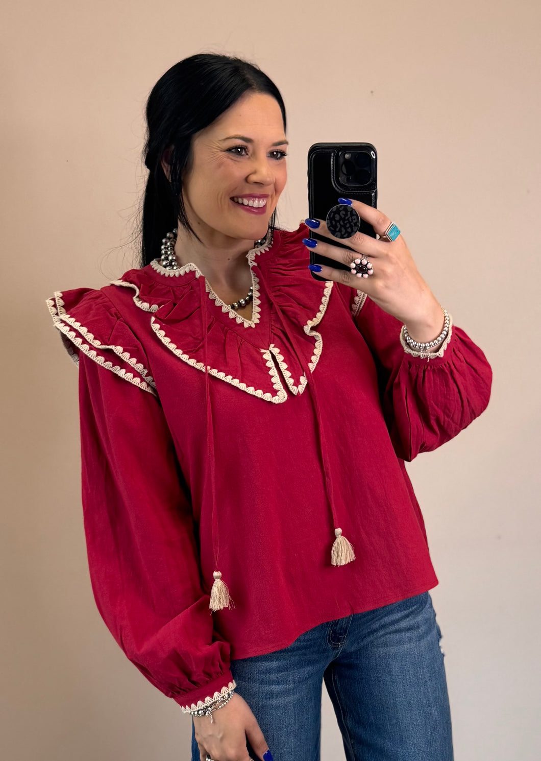 Triangle Stitch Top **3 COLORS**