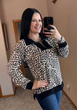 Load image into Gallery viewer, Beige Leopard 1/4 Zip - PLUS
