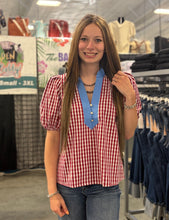 Load image into Gallery viewer, Gingham Contrast Top **3 COLORS**
