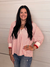Load image into Gallery viewer, Striped 1/4 Zip Top ** 2 COLORS ** - PLUS
