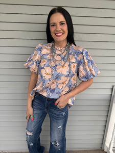 Flower Print Top **2 COLORS**