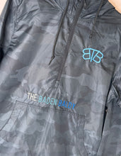Load image into Gallery viewer, Black Camo 1/4 Zip TBB Windbreaker
