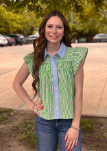 Load image into Gallery viewer, Collared Flutter Sleeve Top **2 COLORS**

