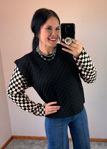 Checkered Textured Top