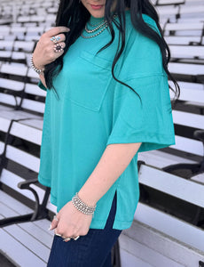 Ribbed Boyfriend Top **2 COLORS** - PLUS