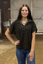 Load image into Gallery viewer, Leopard Knit 1/4 Zip Top **2 COLORS**
