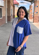 Load image into Gallery viewer, Linen Colorblock Top **2 COLORS**
