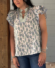 Load image into Gallery viewer, Mint Floral Top
