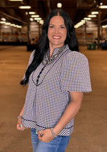 Load image into Gallery viewer, Gingham Detail Top ** 4 COLORS **
